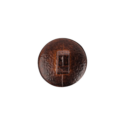 Italian Shiny Bark Basketweave Embossed Faux Leather Button - 24L/15mm Detail