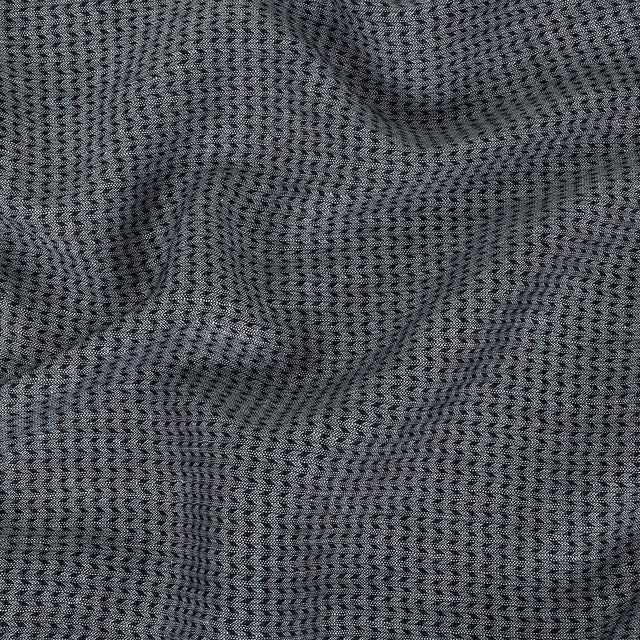 Italian Blue, Black, and White Chevrons Rayon Dobby Shirting