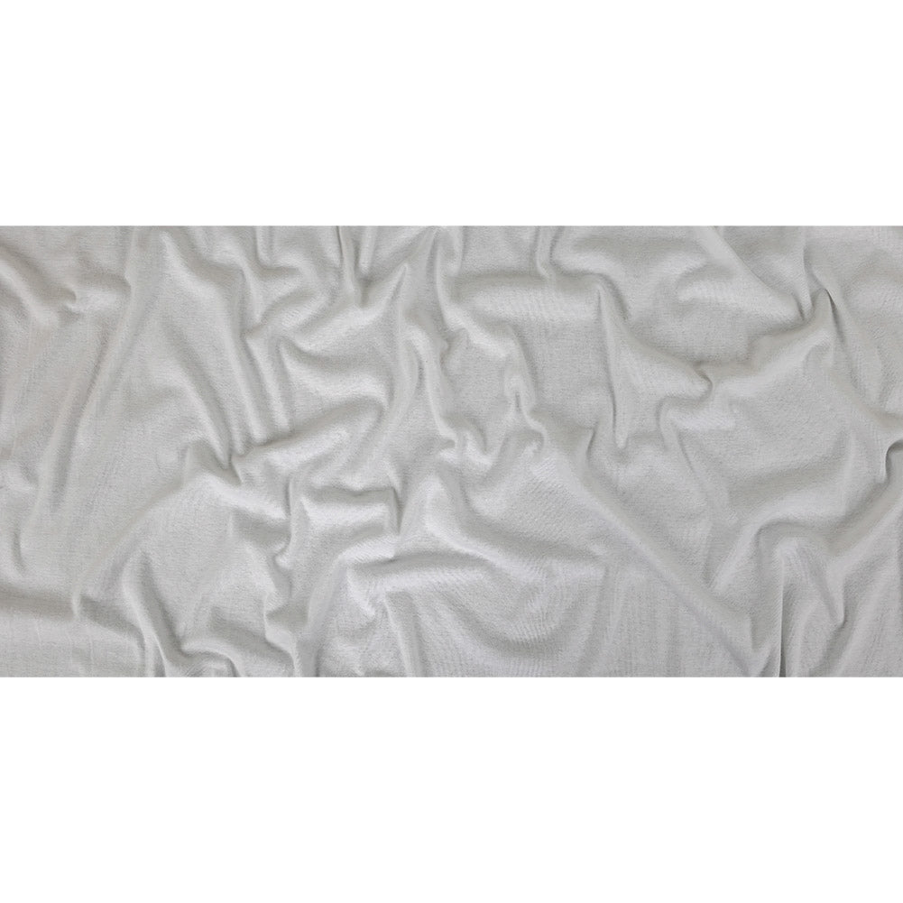 Lucent White Ultra-Soft Rayon and Cotton 1x1 Rib Knit Full