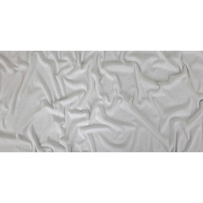 Lucent White Ultra-Soft Rayon and Cotton 1x1 Rib Knit Full