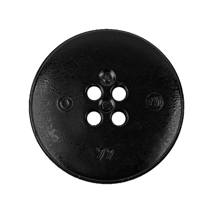 Italian Glossy Deep Roast Abstract Molded 4-Hole Faux Leather Button - 44L/28mm Detail