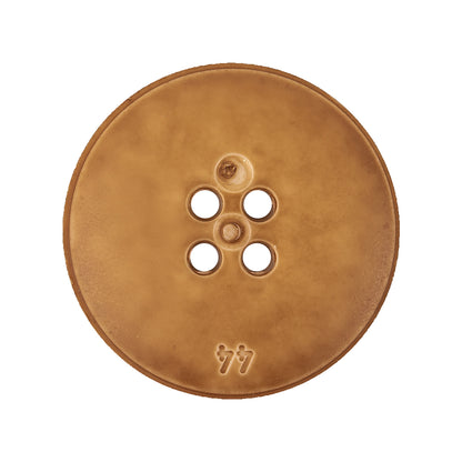 Italian Matte Luggage Abstract Molded 4-Hole Faux Leather Button - 44L/28mm Detail