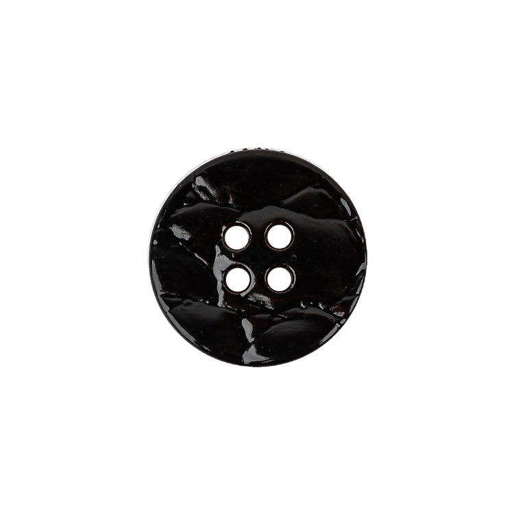 template--25130090922057__main-Italian Glossy Midnight Brown Abstract Molded 4-Hole Faux Leather Button - 28L/18mm