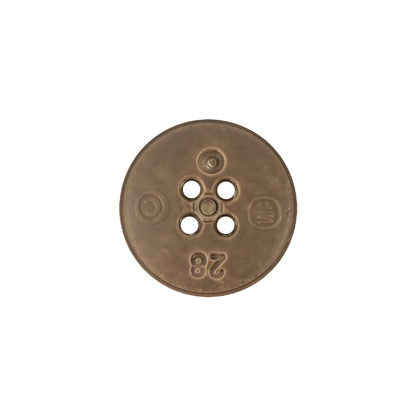Italian Matte Khaki Abstract Molded 4-Hole Faux Leather Button - 28L/18mm Detail