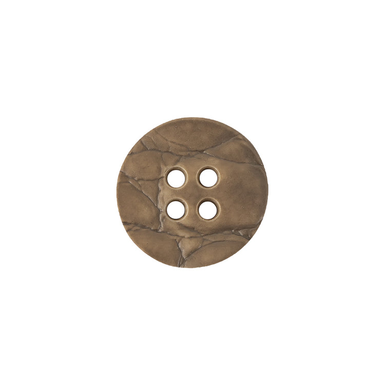 template--25130090922057__main-Italian Matte Khaki Abstract Molded 4-Hole Faux Leather Button - 24L/15mm