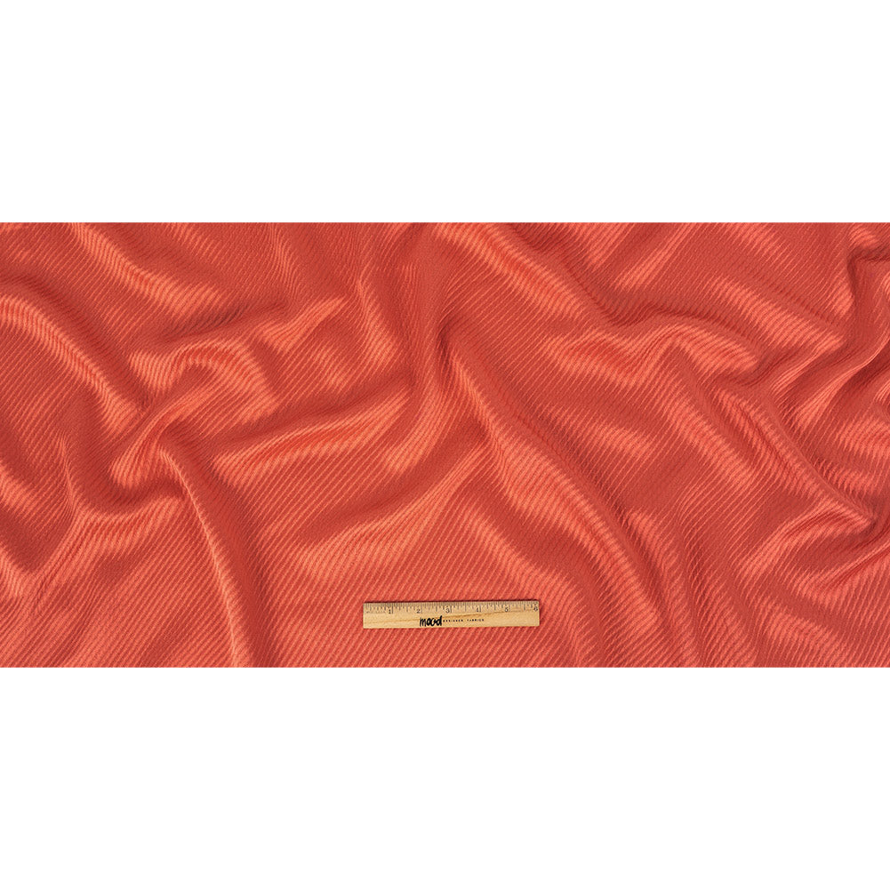 Coral Satin-Faced Regimental Stripes Polyester Matelasse Full