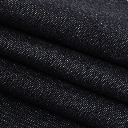 Anthracite Cotton Denim Twill Folded