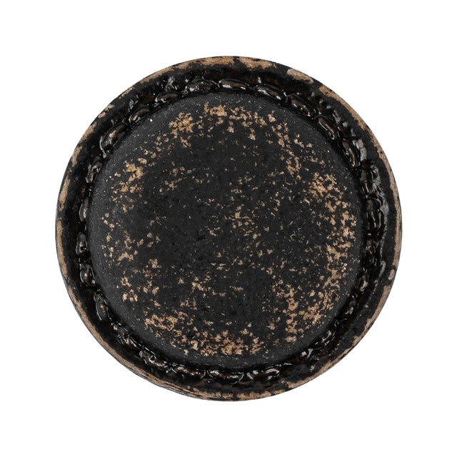 Italian Chocolate Plum and Canteen Weathered Faux Leather Shank Back Button - 48L/30.5mm