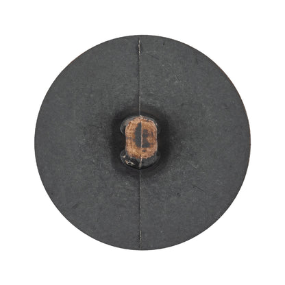 Italian Acorn and Dark Gull Gray Weathered Faux Leather Shank Back Button - 48L/30.5mm Detail