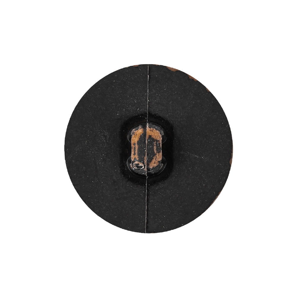 Italian Chocolate Plum and Canteen Weathered Faux Leather Shank Back Button - 38L/24mm Detail