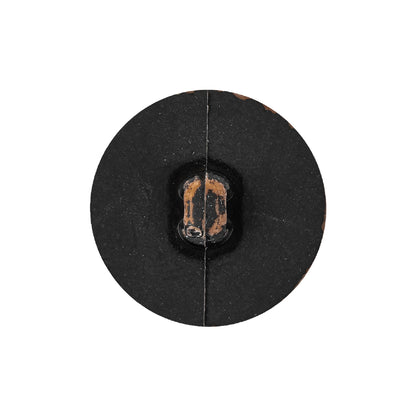 Italian Chocolate Plum and Canteen Weathered Faux Leather Shank Back Button - 38L/24mm Detail