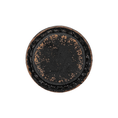 Italian Chocolate Plum and Canteen Weathered Faux Leather Shank Back Button - 38L/24mm