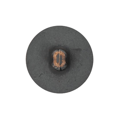 Italian Acorn and Dark Gull Gray Weathered Faux Leather Shank Back Button - 38L/24mm Detail