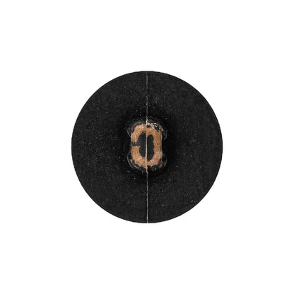 Italian Chocolate Plum and Canteen Weathered Faux Leather Shank Back Button - 34L/21.5mm Detail