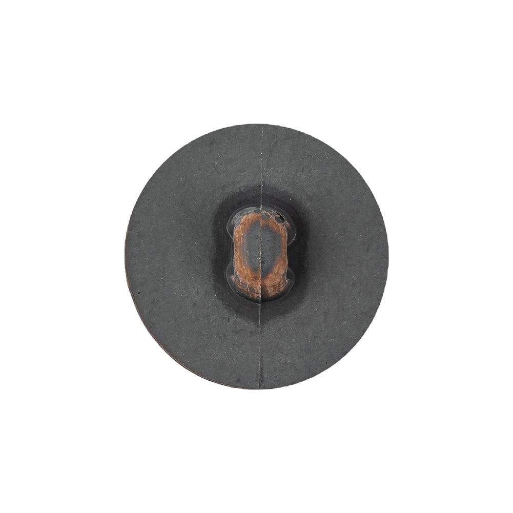 Italian Acorn and Dark Gull Gray Weathered Faux Leather Shank Back Button - 34L/21.5mm Detail