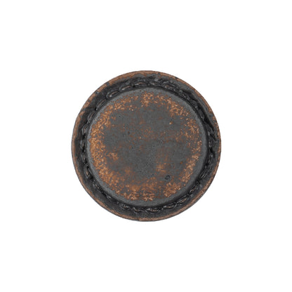 Italian Acorn and Dark Gull Gray Weathered Faux Leather Shank Back Button - 34L/21.5mm
