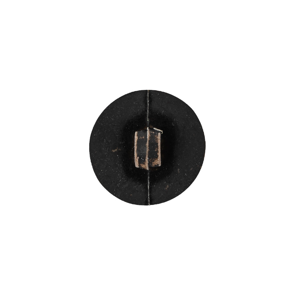 Italian Chocolate Plum and Canteen Weathered Faux Leather Shank Back Button - 24L/15mm Detail