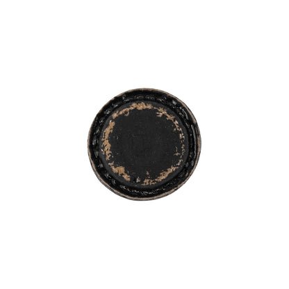 Italian Chocolate Plum and Canteen Weathered Faux Leather Shank Back Button - 24L/15mm