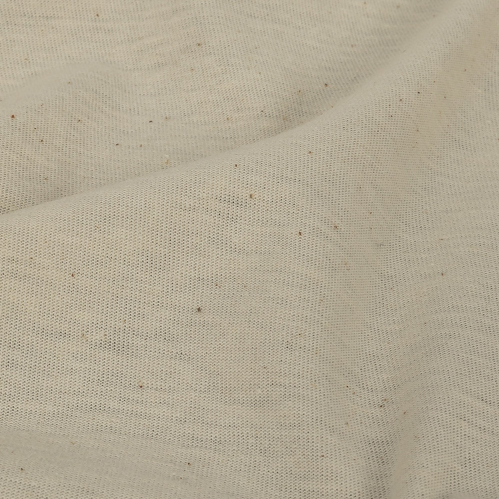 Natural Speckled Blended Cotton Jersey Detail