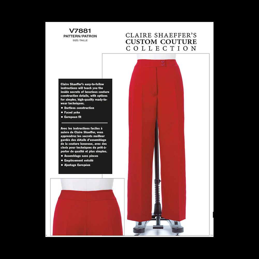 Vogue Misses' Pants Pattern V7881 Sizes 18,20,22