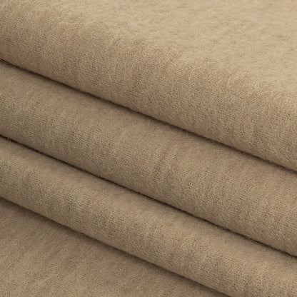 Heathered Doeskin and Angora Brushed Wool Knit Folded