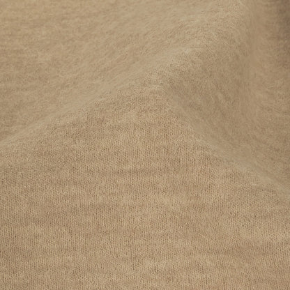 Heathered Doeskin and Angora Brushed Wool Knit Detail