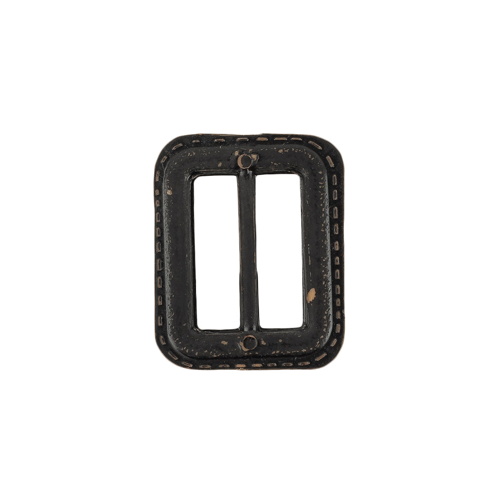 Italian Tar Faux Leather Slider - 1.5" L x 1.125" W Detail