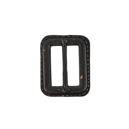 Italian Tar Faux Leather Slider - 1.5" L x 1.125" W Detail