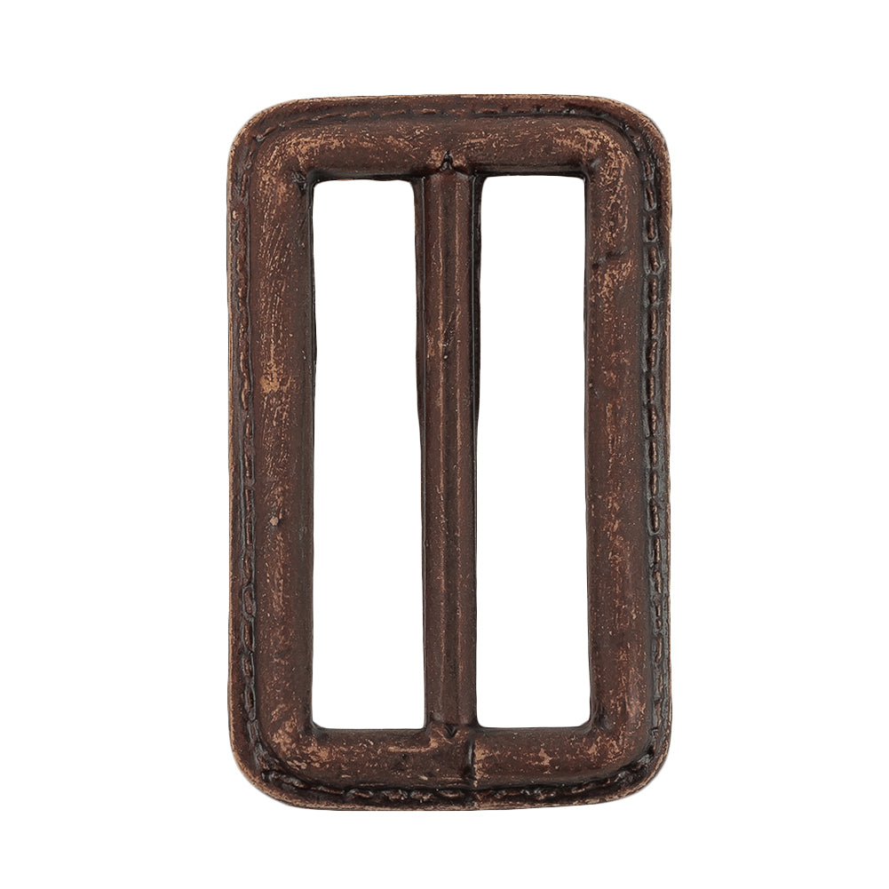 Italian Saddle Faux Leather Slider - 2.5" L x 1.5" W