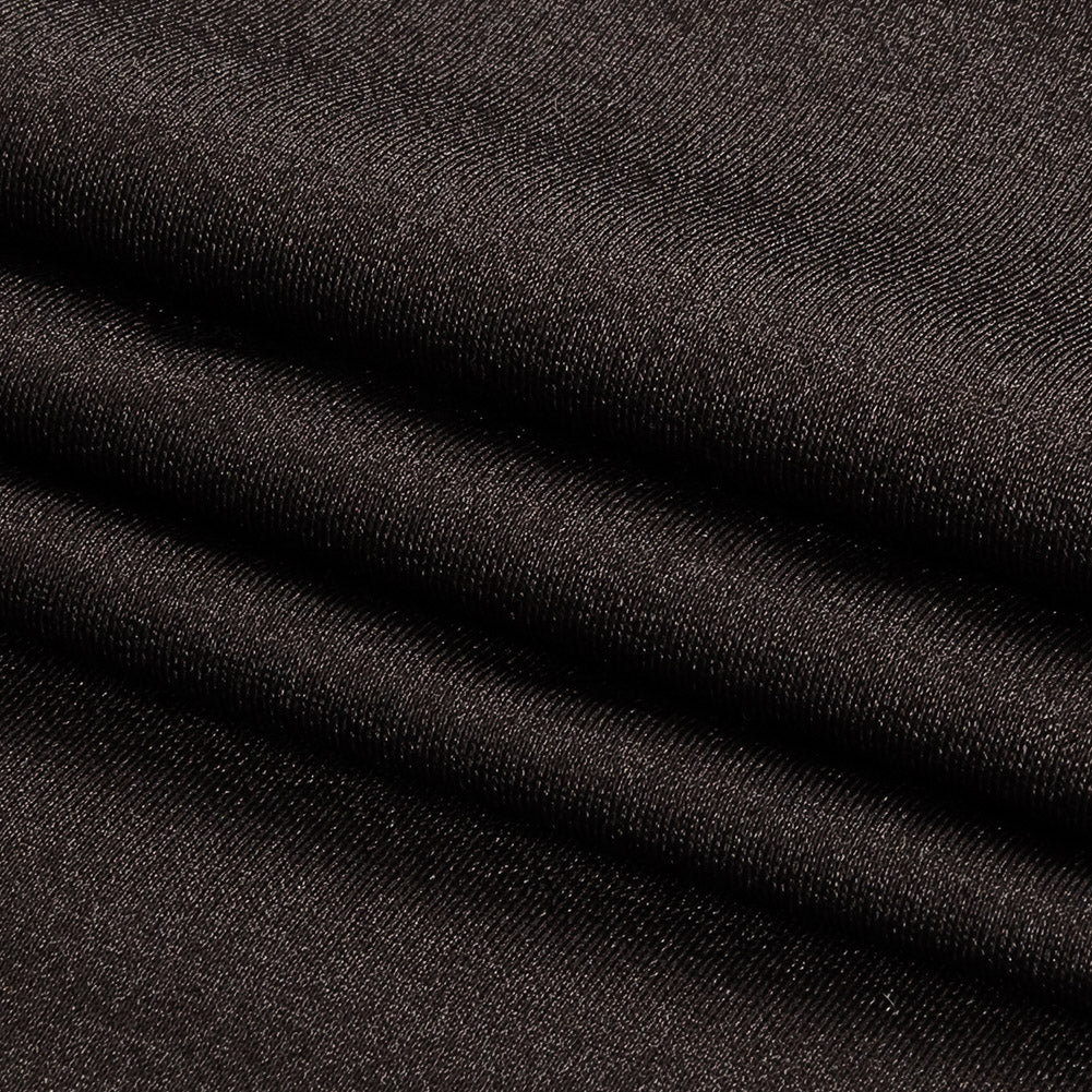 Dark Brown Lightweight Nylon Tricot Folded