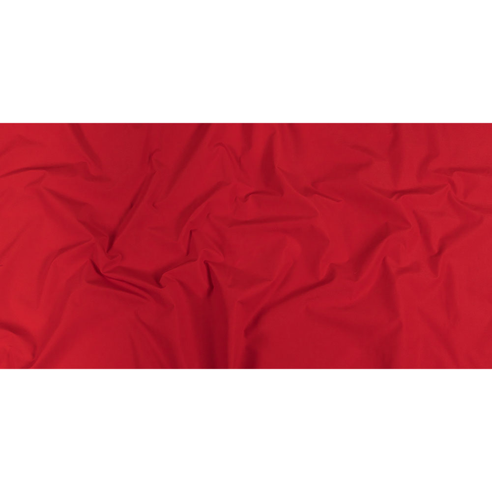 Classic Red Cotton and Polyester Poplin with Water Repellant Coating Full