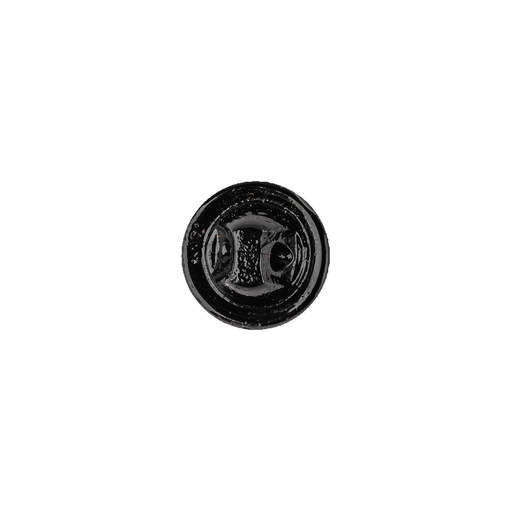 Black Faceted Shank Back Glass Button - 17L/10.5mm Detail