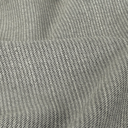 Black and Blanc de Blanc Railroad Striped Stretch Blended Wool Suiting Detail
