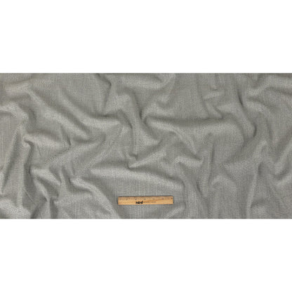 Black and Blanc de Blanc Railroad Striped Stretch Blended Wool Suiting Full