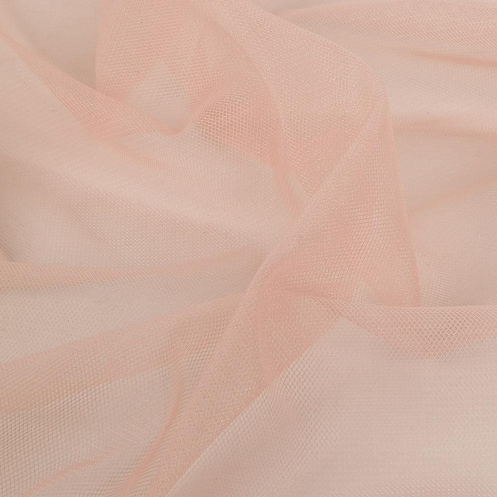 Silver Pink Polyester Stretch Mesh Detail
