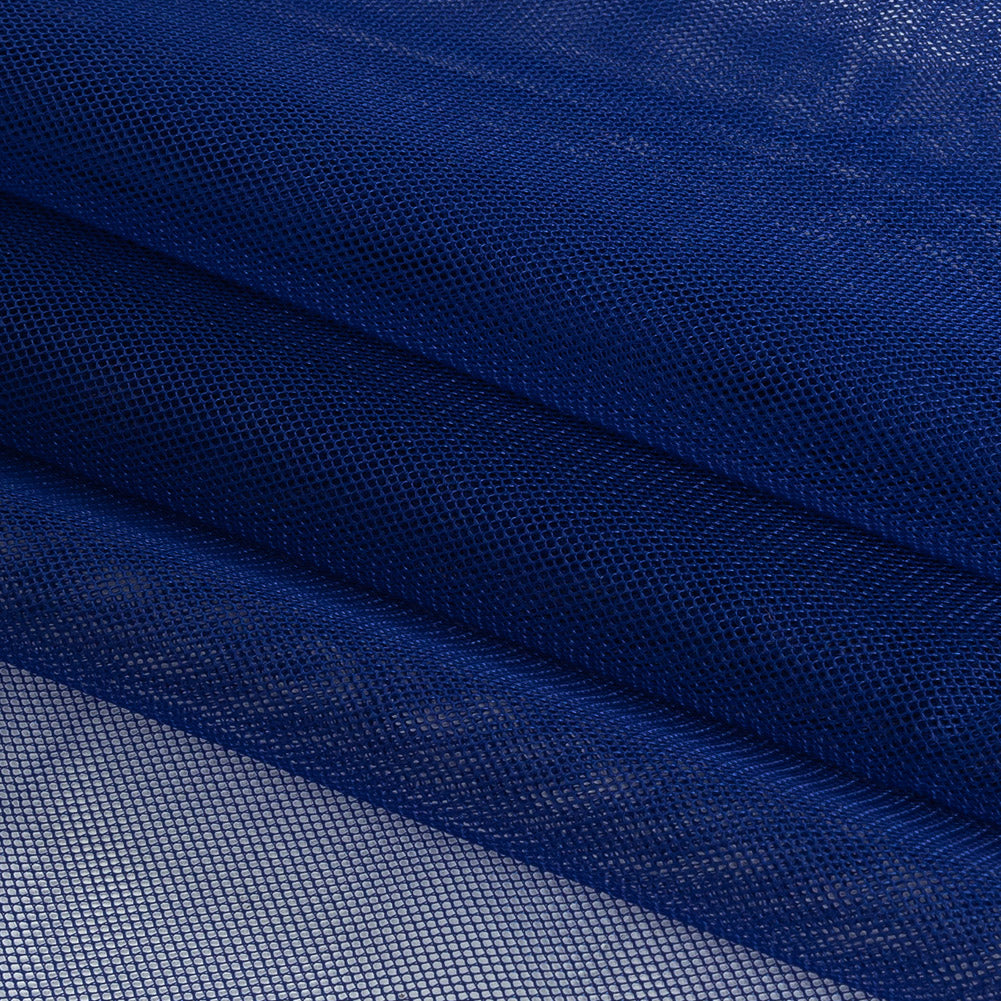 Royal Blue Polyester Stretch Mesh Folded