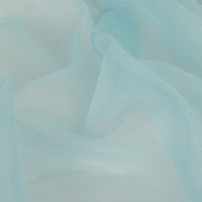 Sky Blue Polyester Stretch Mesh Detail
