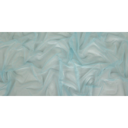 Sky Blue Polyester Stretch Mesh Full