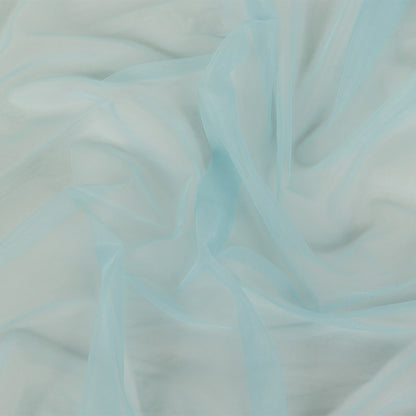 Sky Blue Polyester Stretch Mesh