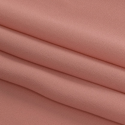 Coral Pink Polyester Georgette Folded