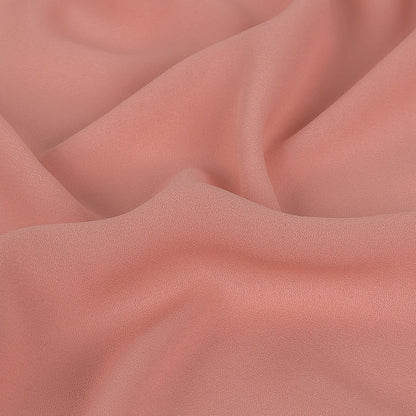 Coral Pink Polyester Georgette Detail