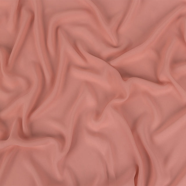 Coral Pink Polyester Georgette