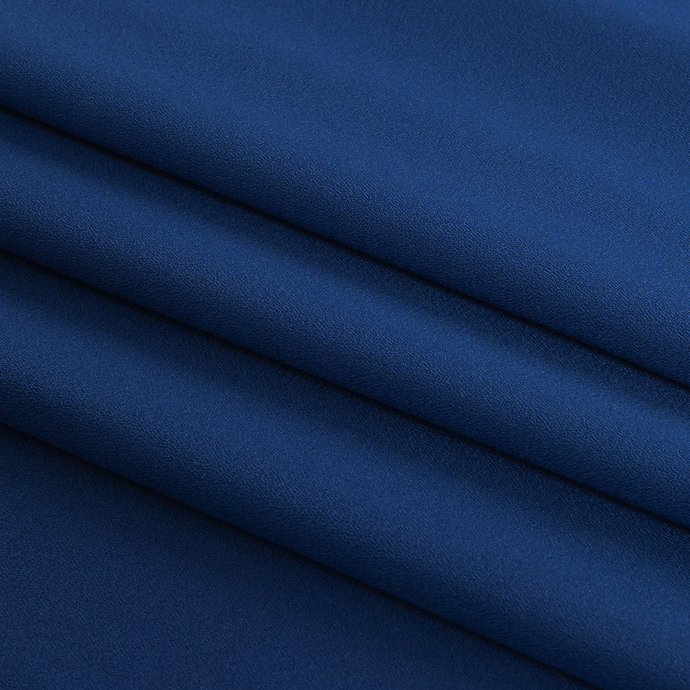 Royal Blue Polyester Georgette Folded