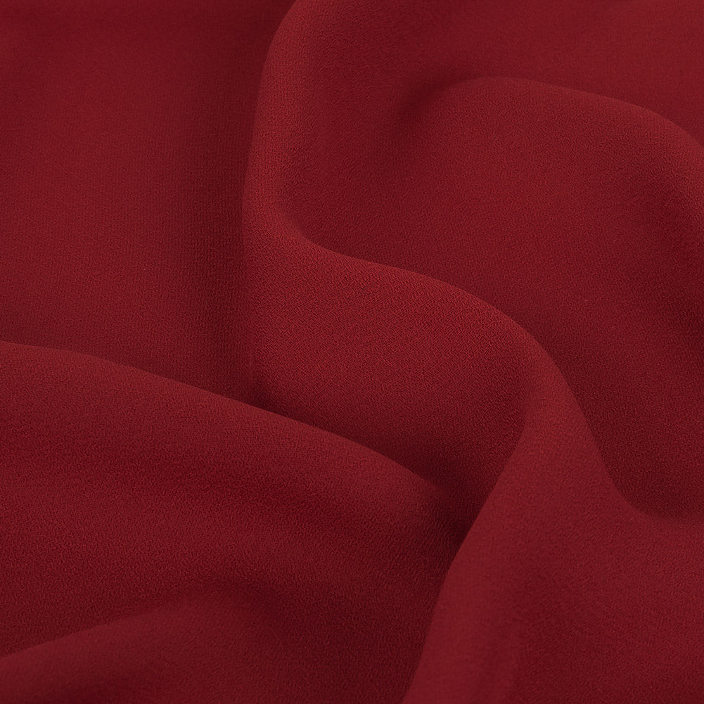 Rhythmic Red Polyester Georgette Detail