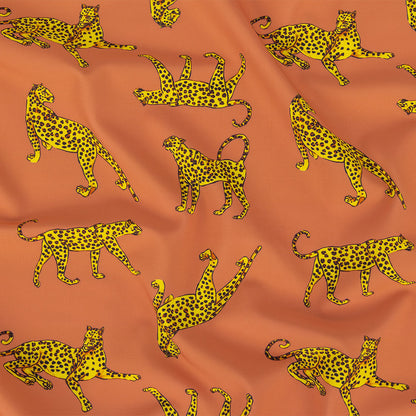 Compression Swimwear Tricot, UV Protective with Aloe Vera Microcapsules - Canyon Clay Cheetahs - Caye Collection