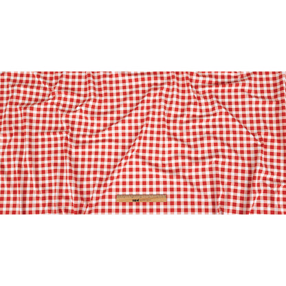 Compression Swimwear Tricot, UV Protective with Aloe Vera Microcapsules - Red and White Checkered - Caye Collection