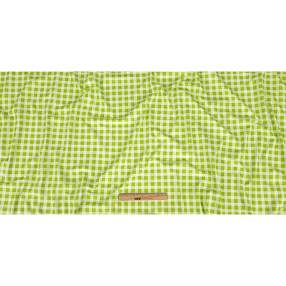 Traje de baño de compresión de tricot, con protección UV y microcápsulas de aloe vera - Cuadros lima y blancos - Colección Caye