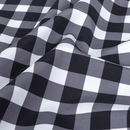 Traje de baño de compresión de tricot, con protección UV y microcápsulas de aloe vera - Estampado de cuadros blancos y negros - Colección Caye