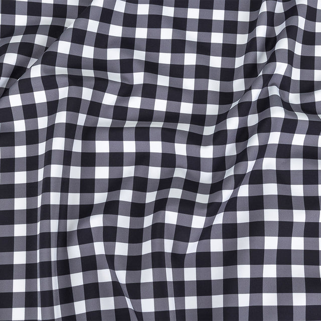Compression Swimwear Tricot, UV Protective with Aloe Vera Microcapsules - Phantom and White Checkered - Caye Collection