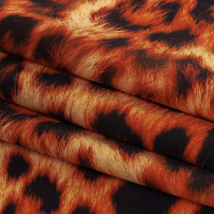 Compression Swimwear Tricot, UV Protective with Aloe Vera Microcapsules - Orange Cheetah Spots - Caye Collection